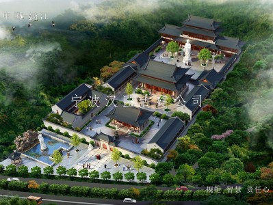 海南寺院古建规划设计-药师禅寺