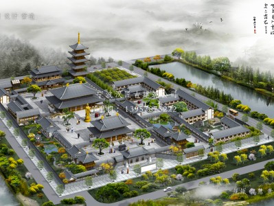 海南寺庙建筑总体规划方案