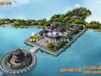 海南寺庙建筑整体规划设计