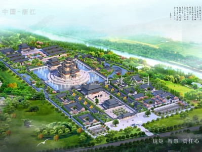 海南古建筑工程施工方案总体规划图
